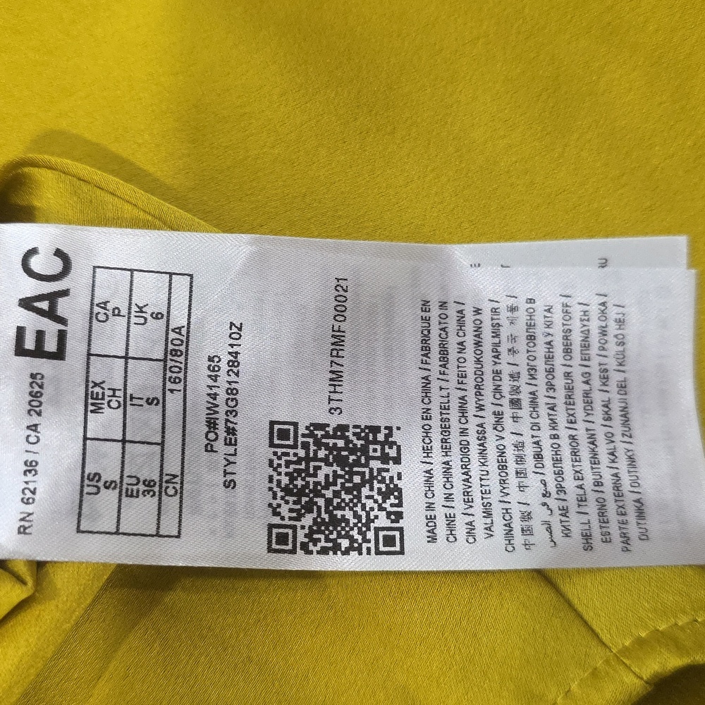 Marciano Satin Slip Dress in Chartreuse - Picture 12 of 14